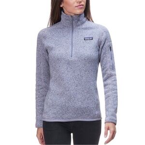 Patagonia Better Sweater 1/4 Zip Fleece Pullover in Tundra Purple Lavender SMALL